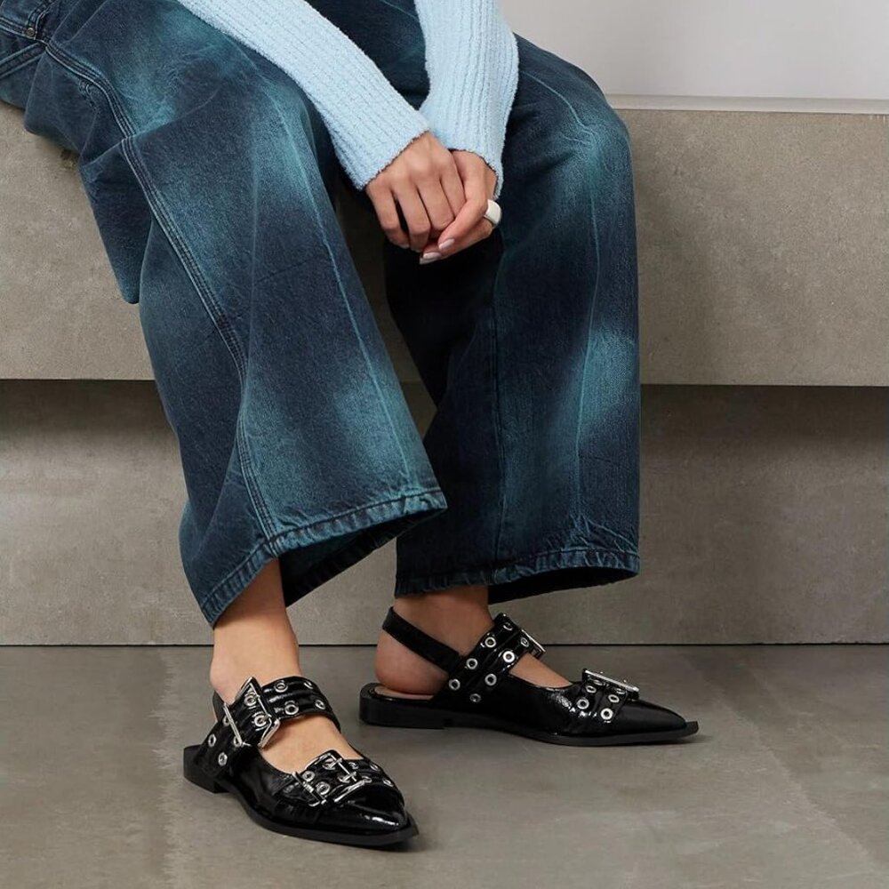 Slingback Pointed Toe Flat - Picture 1 of 5
